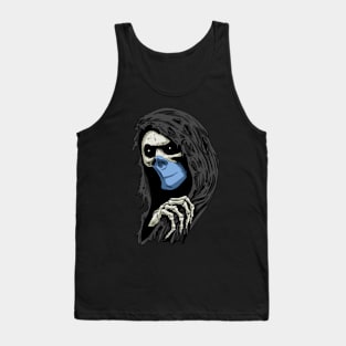 Grim Reaper Wearing Mask Tank Top